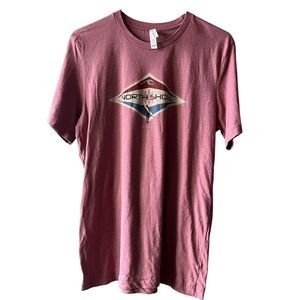 North Shore Hawaii Paia Shirt Mens Large Burgundy Surfer Graphic‎ Short Sleeve